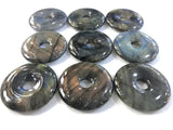 Labradorite Donut 30mm Round Pendant 2pcs/lot