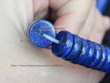 Natural Lapis Lazuli Rondelle Gem Stone Loose Beads 7/15inch