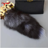 Red Fox Tail Keychain Fur Tassel Bag Charms