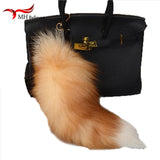 Red Fox Tail Keychain Fur Tassel Bag Charms