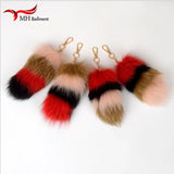 Red Fox Tail Keychain Fur Tassel Bag Charms