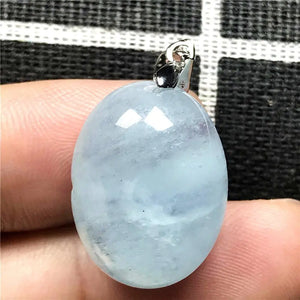 Natural Ocean Aquamarine Necklace Pendant 20x15x9mm