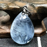 Natural Ocean Aquamarine Necklace Pendant 22x17x9mm