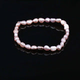 Natural Pearl Bracelet Charms Elastic Rope Real Pearl Bracelets for Girl