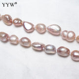 Pink Freshwater Pearl Brass Necklace 19.5 Inch Strand