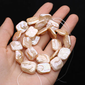 100% Natural Pink Pearl Beads Rectangle 15x20mm