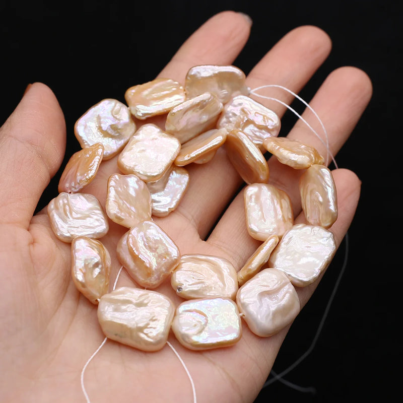 100% Natural Pink Pearl Beads Rectangle 15x20mm