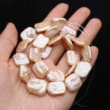 100% Natural Pink Pearl Beads Rectangle 15x20mm