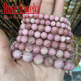 Natural Rhodonite Stone Beads Round Loose Beads 4-12mm