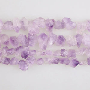 100% Natural Raw Amethysts Crystal Freeform Beads 12-17mm 15-23mm