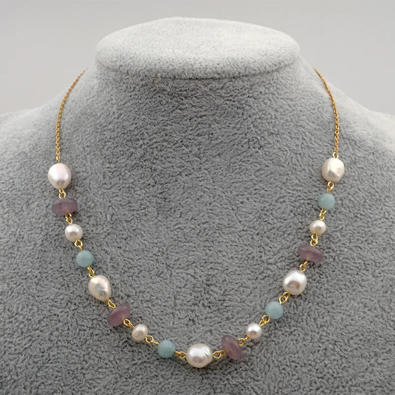 Baroque Pearl Choker Necklace Wedding Jewelry