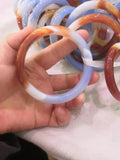 Natural jade handcarved 3 colors bangle bracelets women bangle jade jewelry