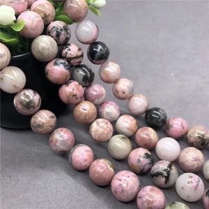 100% Natural Rhodonite Orlets Beads 6-12mm Round