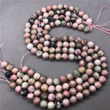 100% Natural Rhodonite Orlets Beads 6-12mm Round