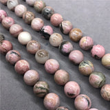 100% Natural Rhodonite Orlets Beads 6-12mm Round