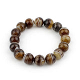 Natural Sardonyx stripe Bracelet Round Beads lace Bracelet Bangles