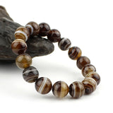 Natural Sardonyx stripe Bracelet Round Beads lace Bracelet Bangles