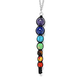 Chakra Lucky Pendant Necklace Healing Steel Zodiac Chain