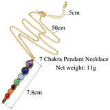 7 Chakras Lucky Energy Pendant Tibetan Quartz Silver Craft Amulet