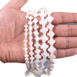 Natural Mother Of Pearl Shell Clover Beads 6-14mm