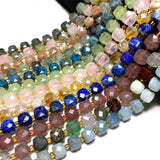 Natural Aquamarine Amethyst Crystal Square Beads 8mm