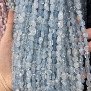 100% Natural Aquamarine Irregular Beads 8-12mm Gravel Beads