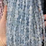 100% Natural Aquamarine Irregular Beads 8-12mm Gravel Beads