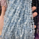 100% Natural Aquamarine Irregular Beads 8-12mm Gravel Beads