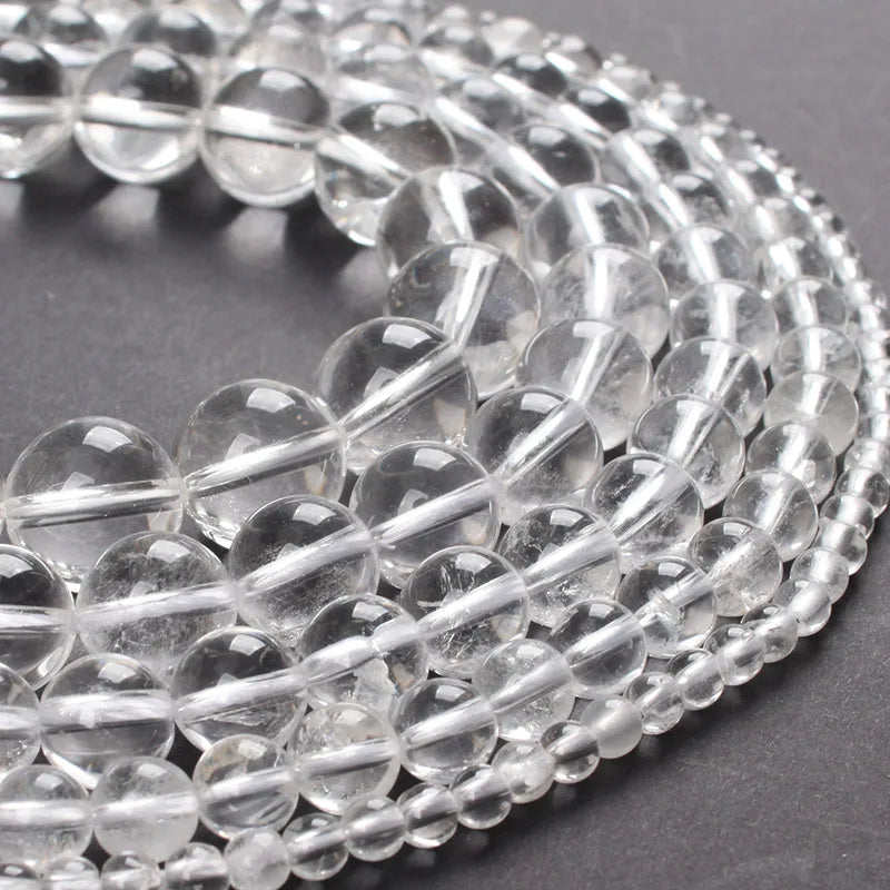 Natural Clear Quartz Crystal Round Beads 4-12mm