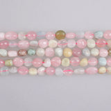 Natural Morganite Beads 8-10mm Oval Gravel for Bracelet