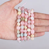 Natural Morganite Beads 8-10mm Oval Gravel for Bracelet