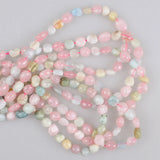 Natural Morganite Beads 8-10mm Oval Gravel for Bracelet