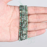 100% Natural Small Faceted Emerald Loose Beads 2 3 4mm Gemstone