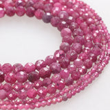 100% Natural Ruby Loose Beads 2 3 4mm for Jewelry Making