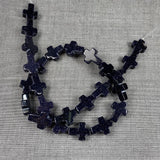 Natural Stone Tiger Eye Cross Shape Beads for DIY Jewelry Making