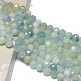 Natural Aquamarine Round Gemstone Beads for Jewelry Making DIY