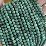 Natural Stone Green Turquoise Agate Round Beads Strand 15Inch