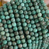 Natural Stone Green Turquoise Agate Round Beads Strand 15Inch