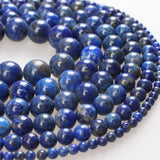 Natural Lapis Lazuli Stone Beads Round Loose Beads 4-12mm for DIY Jewelry
