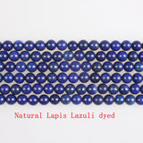 Natural Lapis Lazuli Stone Beads Round Loose Beads 4-12mm for DIY Jewelry
