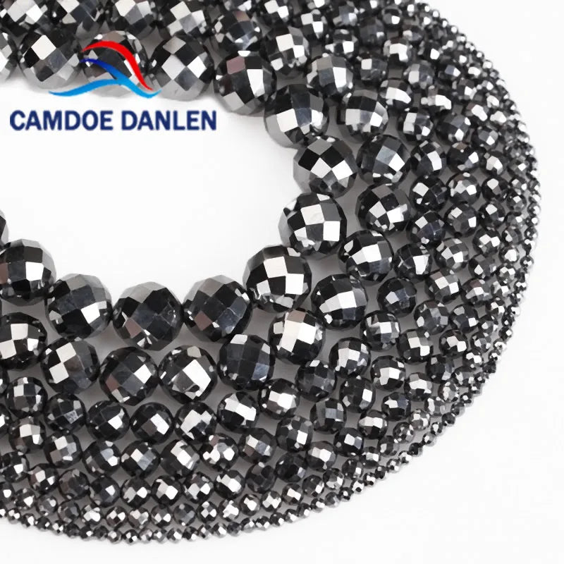 Natural Stone Small Beads Top Faceted Terahertz 2/3/4/5/6/8/10mm Section