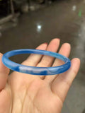 Natural Chalcedony Jade Bangle Bracelet for Women