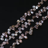 Natural Freshwater Loose Pearl 10-13mm Purple Keshi Bead