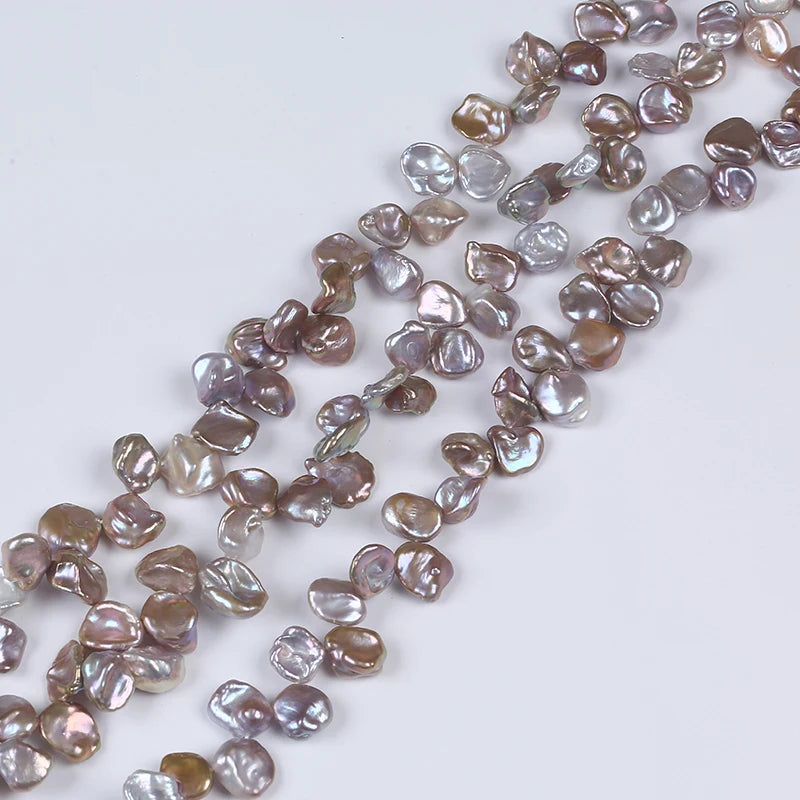 Natural Freshwater Loose Pearl 10-13mm Purple Keshi Bead