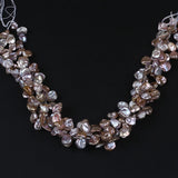 Natural Freshwater Loose Pearl 10-13mm Purple Keshi Bead