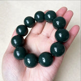 100% Natural Hetian Green Jade Bracelet Bangle Beads Jadite Jade Bracelets