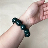100% Natural Hetian Green Jade Bracelet Bangle Beads Jadite Jade Bracelets