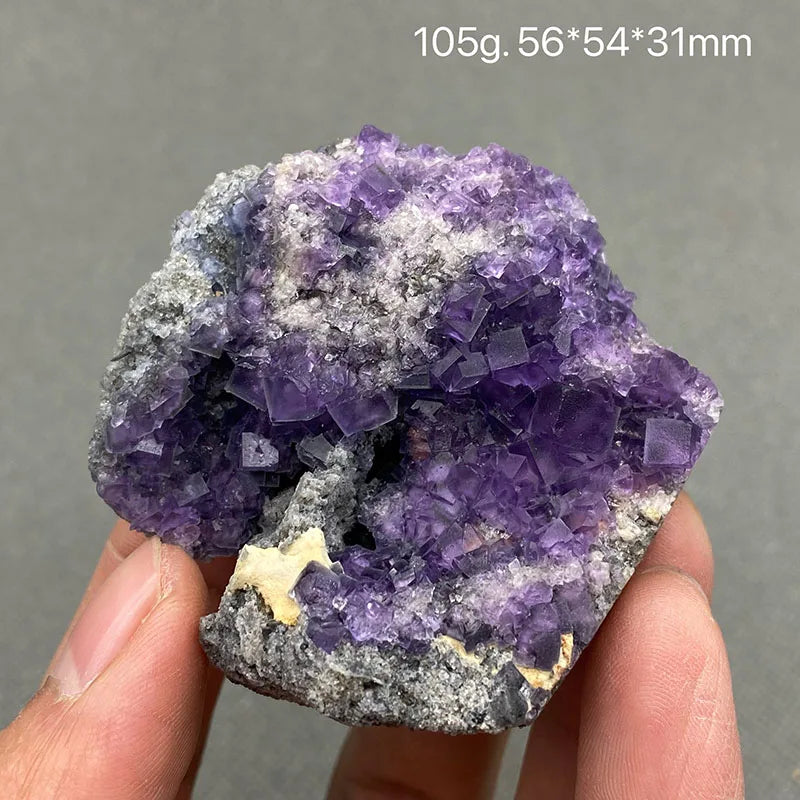 Purple Stepped Fluorite Cluster Mineral Specimens Gem Stones