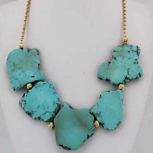 Natural Turquoise Pendant Necklace 18 inches Unisex Wedding Keychain