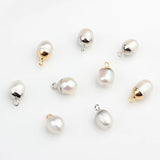4pcs Freshwater Loose Pearl Baroque Water Drop Shape Charms Beads
